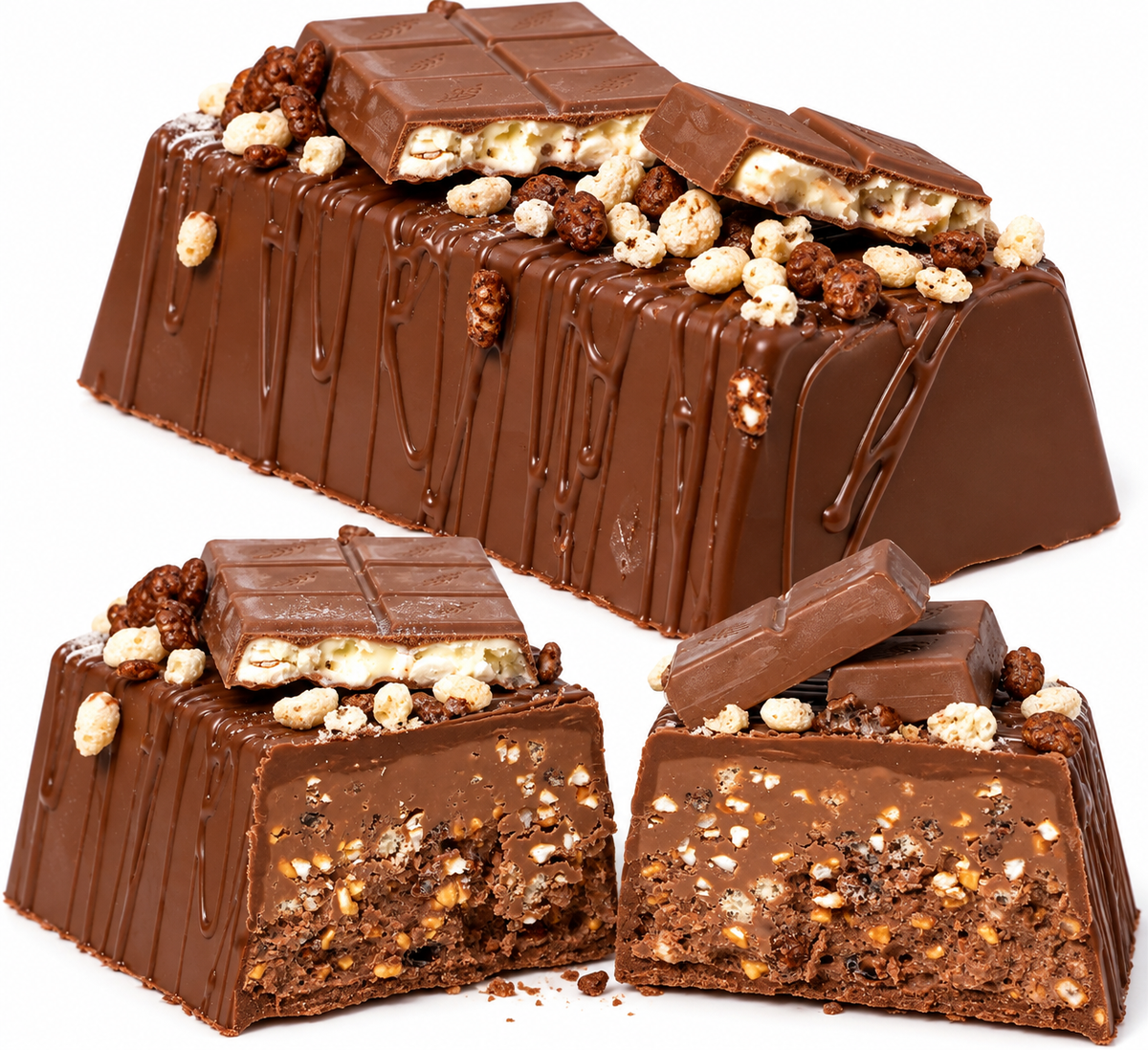 Torrone Artigianale da 400gr con aggiunta di snack Kinder Cereali®️