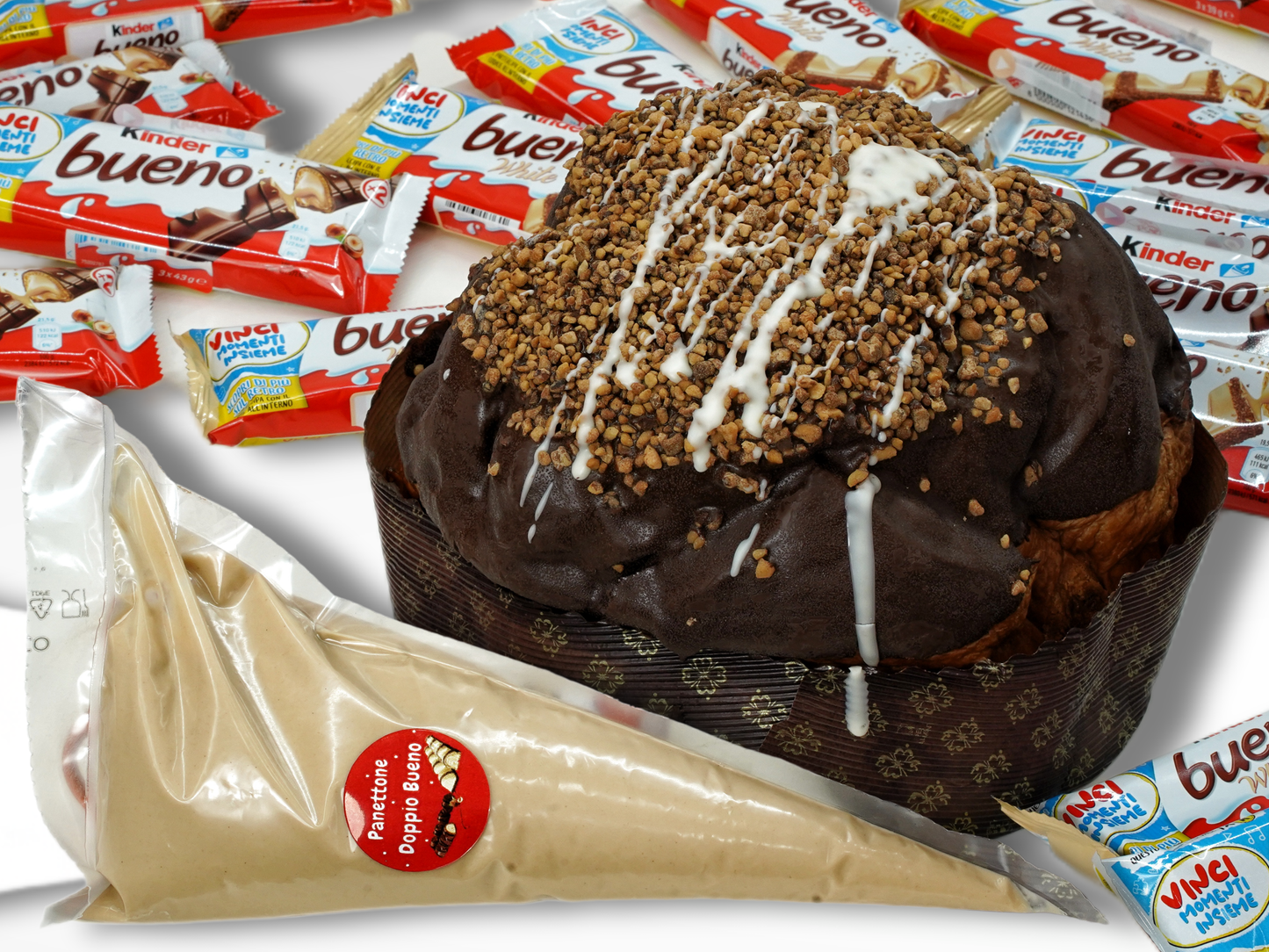 Panettone Doppio Bueno + sac a poche da 350gr