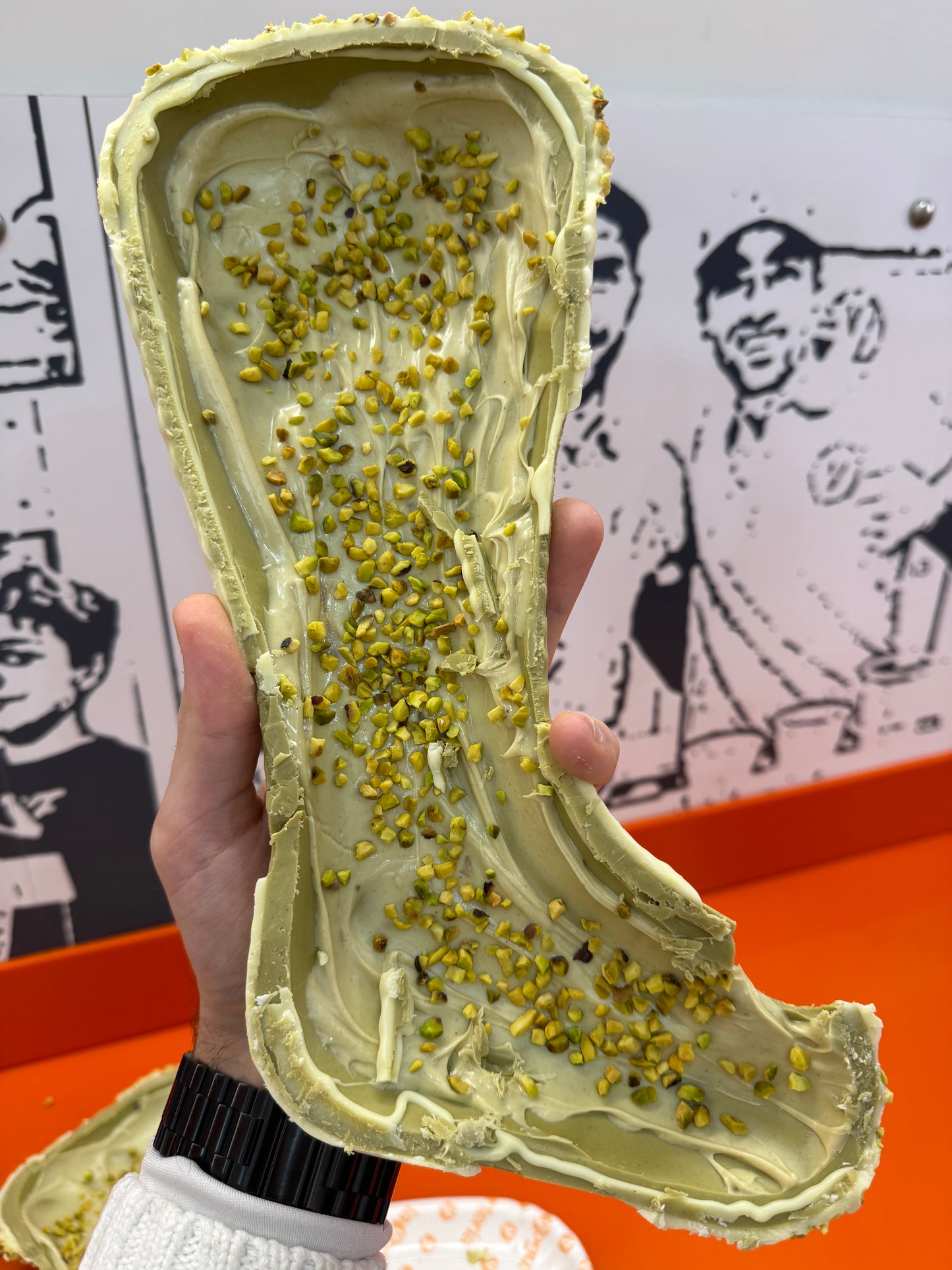 CALZA DI CIOCCOLATO AL PISTACCHIO