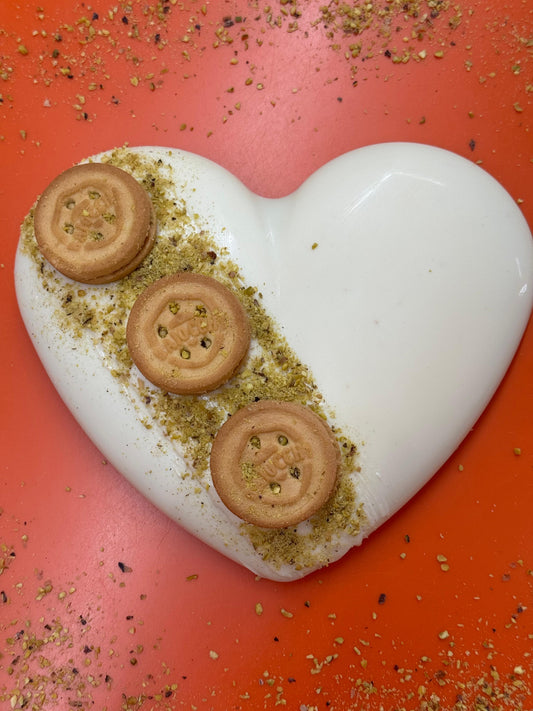 Torrone a forma di cuore Baiocchi pistacchio