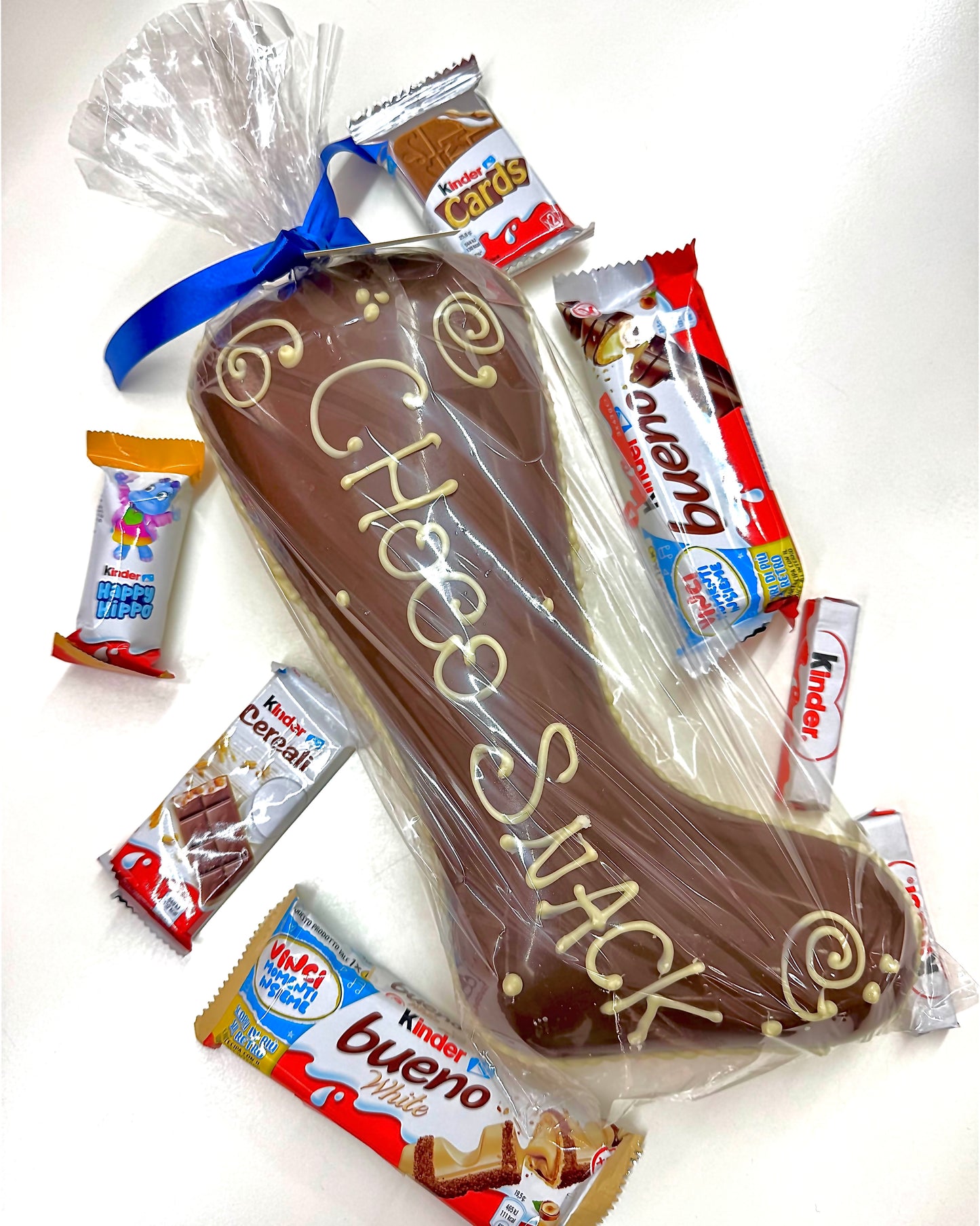 Calza di cioccolato ripiena di snack Kinder