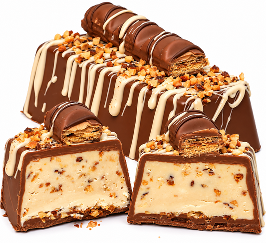 Torrone Artigianale da 400gr con aggiunta di snack Kinder Bueno ®️