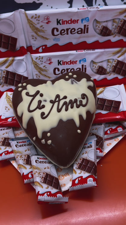 Cuore di cioccolato kinder cereali